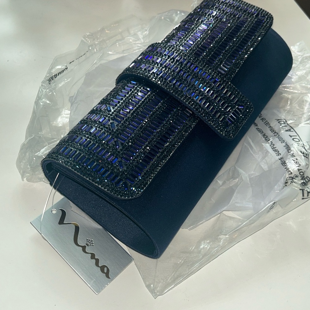 Nina Blue Clutch Bag